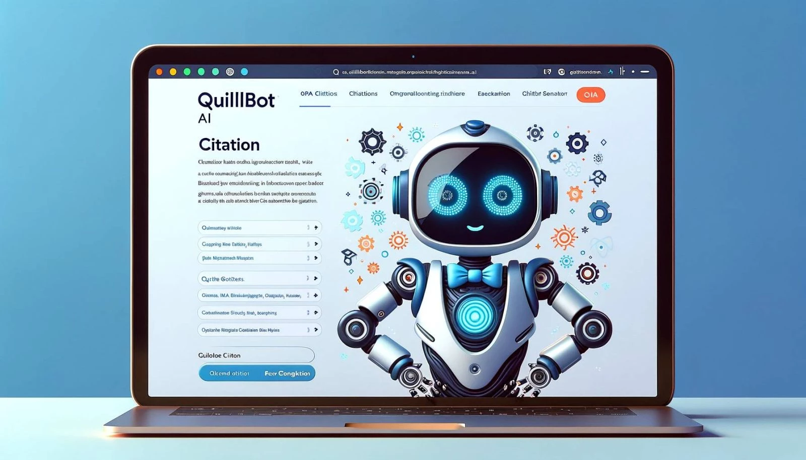 QuillBot AI’s homepage showcasing its citation generator feature